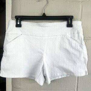 White Stretch Dressy Shorts